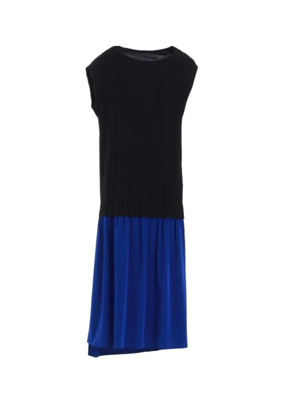 CREPE de CHINE CLOTH FRENCH SLEEVE DRESS sold by Yohji Yamamoto
