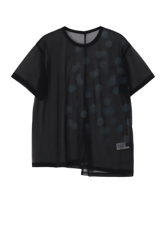 GAUZE JERSEY DOT PRINT HALF SLEEVE T sold by Yohji Yamamoto