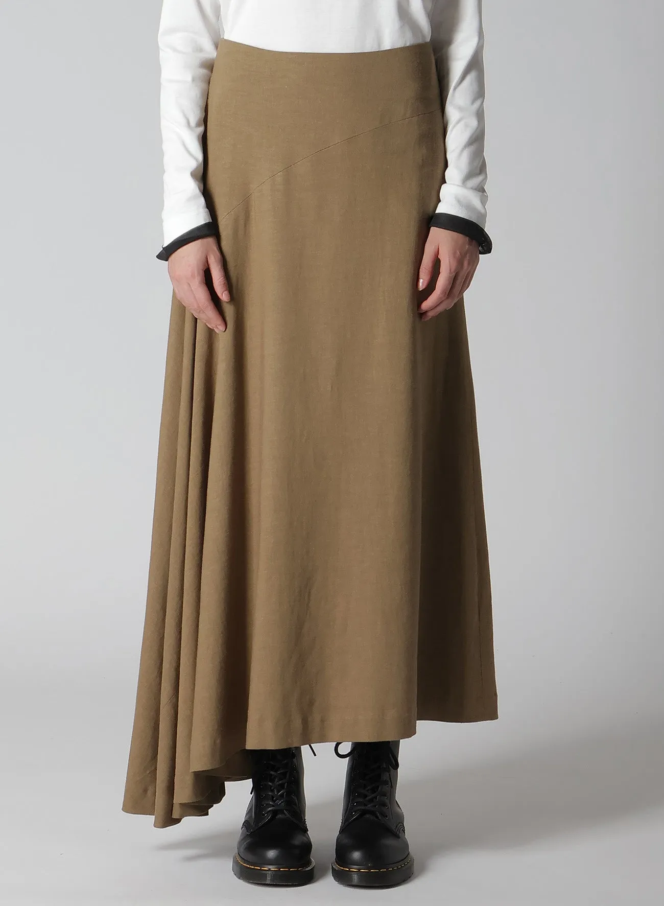 RY/LI CANVAS ASYMMETERIC FLARE SKIRT sold by Yohji Yamamoto product image thumbnail 4