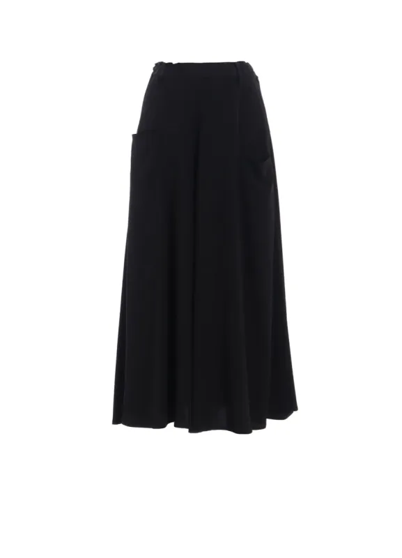 CREPE de CHINE FRONT PANEL POCKET SKIRT sold by Yohji Yamamoto