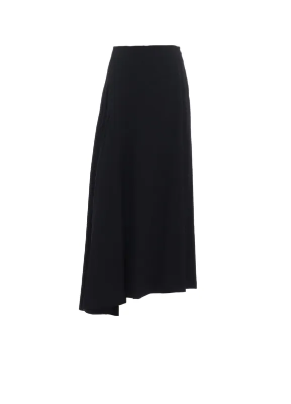 WOOL GABARDINE ASYMMETERIC FLARE SKIRT sold by Yohji Yamamoto
