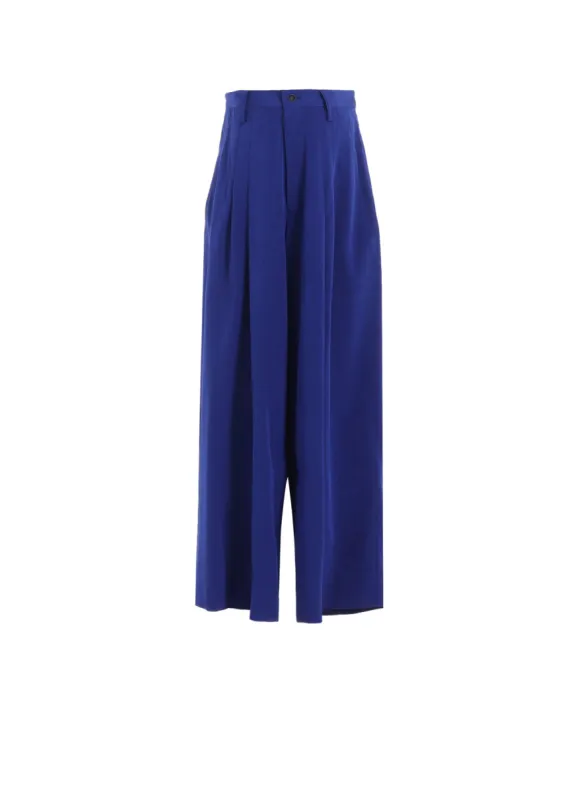 CREPE de CHINE DOUBE TUCKED WIDE PANTS sold by Yohji Yamamoto
