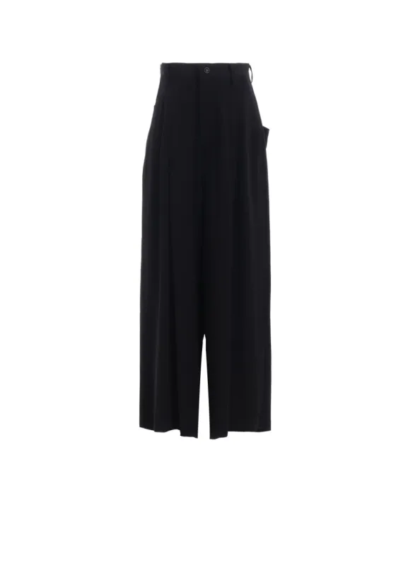 CREPE de CHINE DOUBE TUCKED WIDE PANTS sold by Yohji Yamamoto