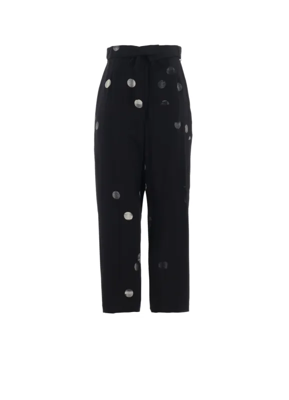 CU/RY GABARDINE DOT HIGHT WAIST PANTS sold by Yohji Yamamoto