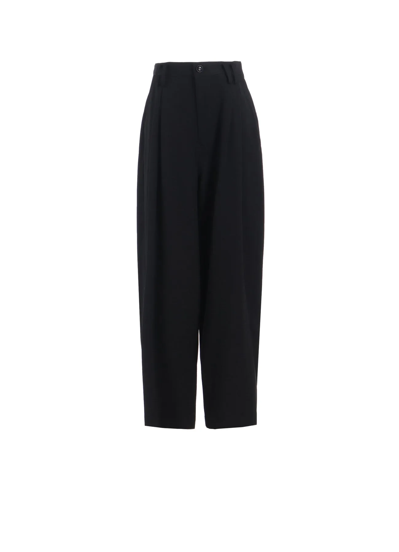 WOOL GABARDINE FRONT DOUBLE TUCKED PANTS sold by Yohji Yamamoto