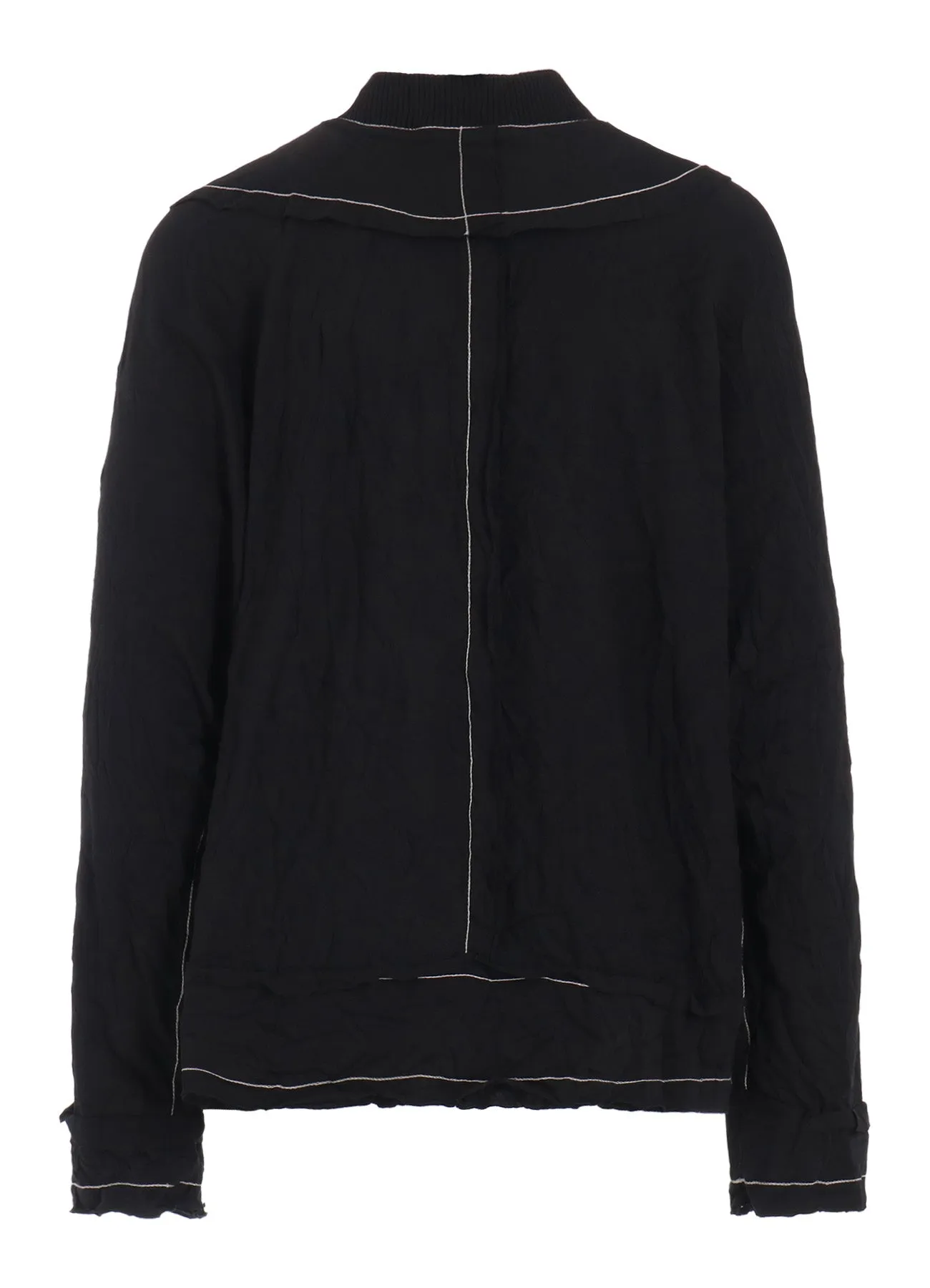 CRINKLED JERSERY CUT OFF DOUBLED JACKET sold by Yohji Yamamoto product image thumbnail 3