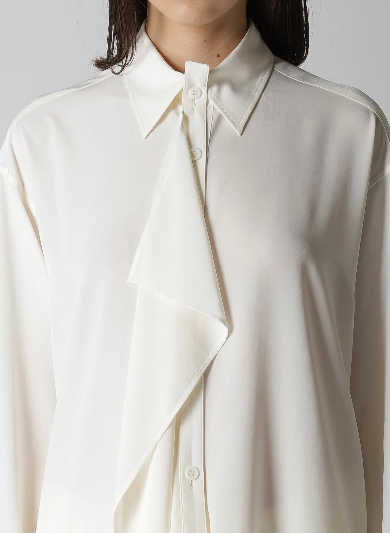 CREPE de CHINE CLOTH PLACKET BLOUSE sold by Yohji Yamamoto product image thumbnail 5