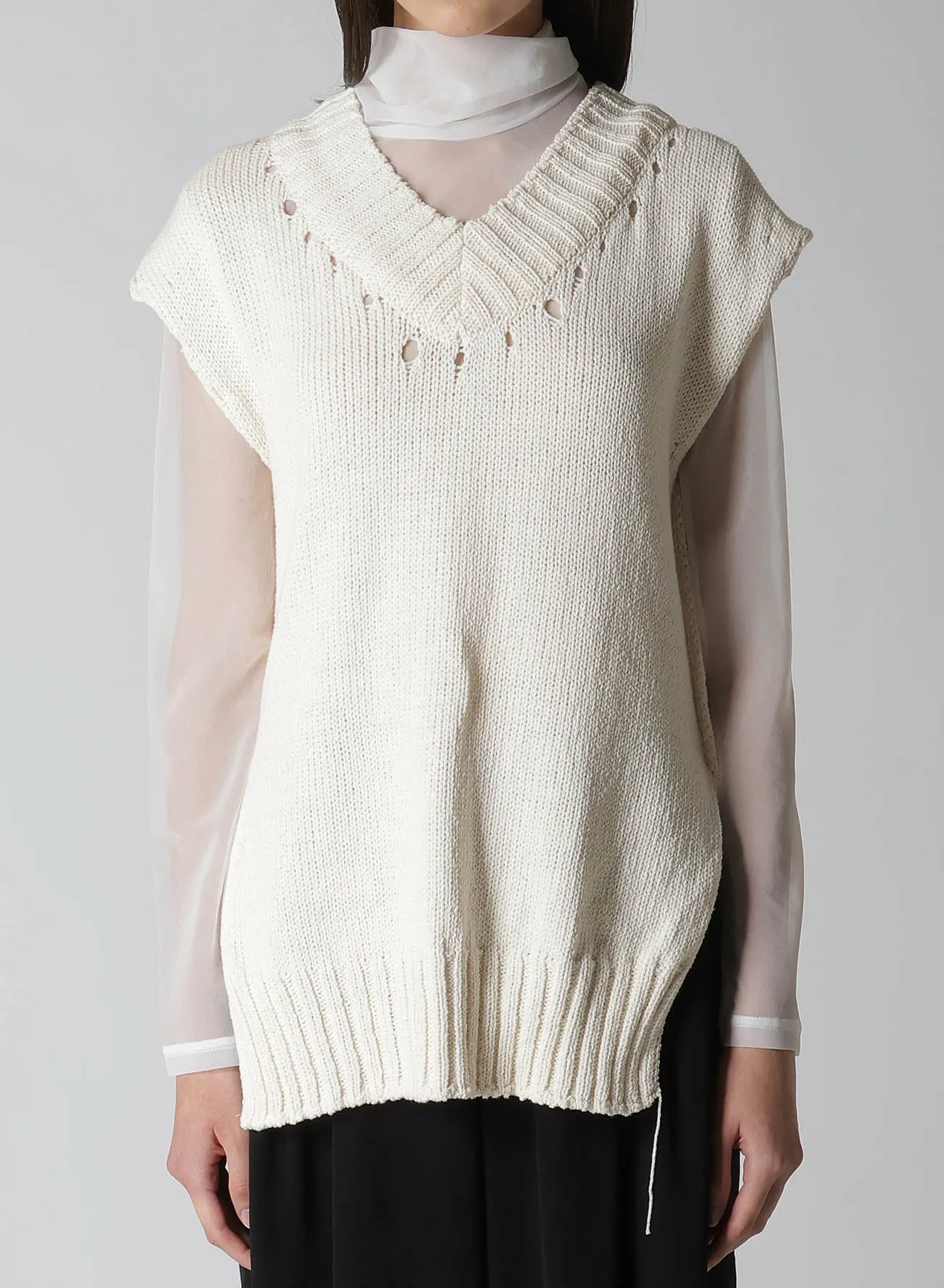 BROAD STITCH JERSEY LINKING VEST sold by Yohji Yamamoto product image thumbnail 4