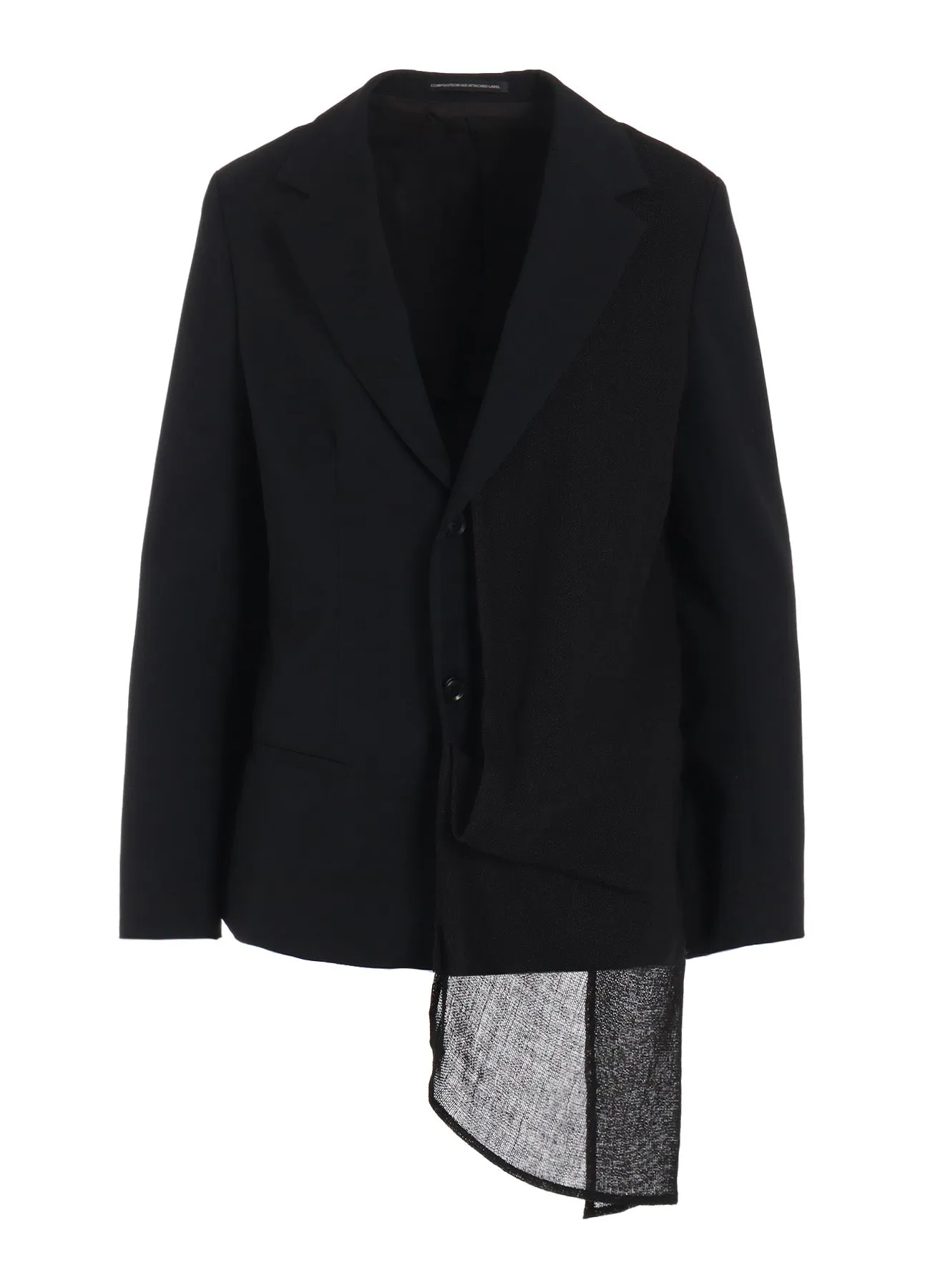 WOOL GABARDINE LEFT DOUBLED JACKET sold by Yohji Yamamoto product image thumbnail 2