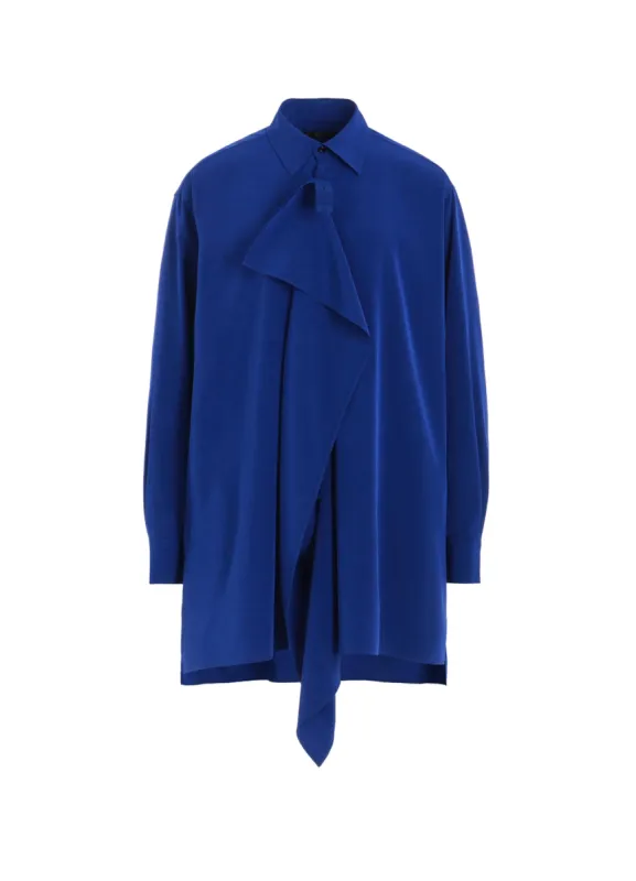 CREPE de CHINE CLOTH PLACKET BLOUSE sold by Yohji Yamamoto