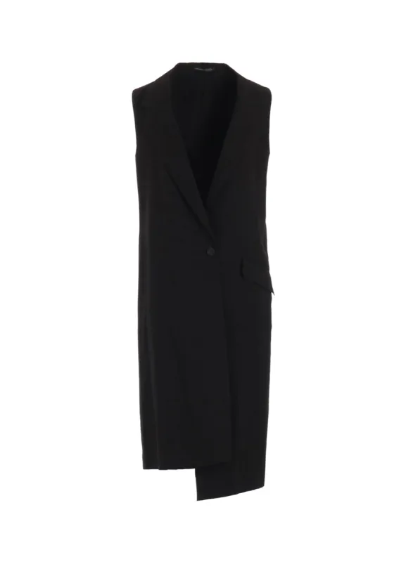 RY/LI CANVAS SLEEVELESS ASYMMETERIC JACKET sold by Yohji Yamamoto