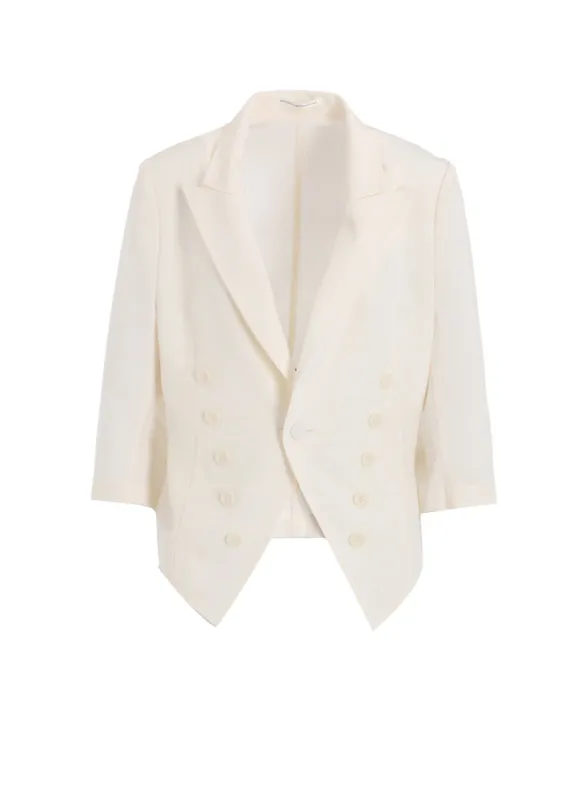 CREPE de CHINE FRENCH TAIL JACKET sold by Yohji Yamamoto