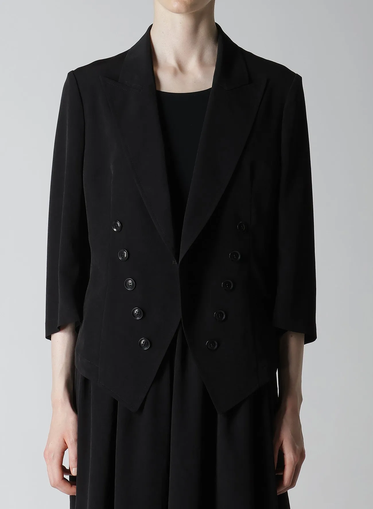 CREPE de CHINE FRENCH TAIL JACKET sold by Yohji Yamamoto product image thumbnail 5