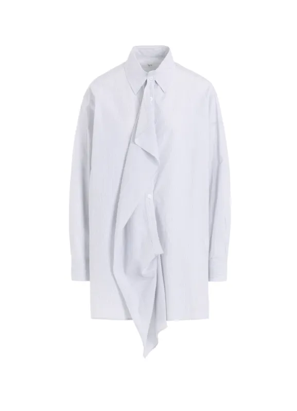 STRIPE COTTON CLOTH PLACKET BLOUSE sold by Yohji Yamamoto