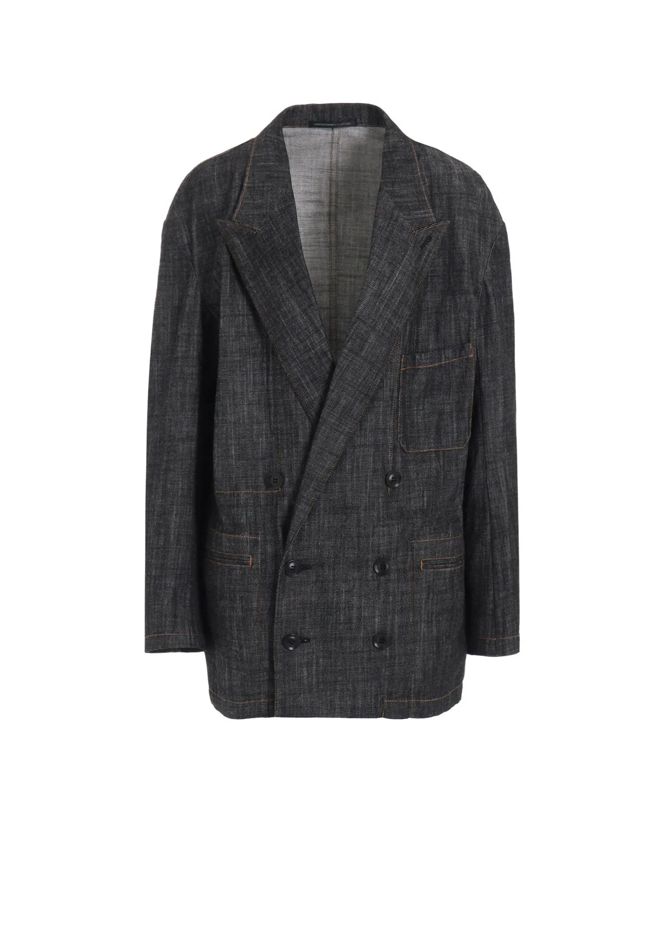 8OZ DENIM PEAKED LAPEL JACKET sold by Yohji Yamamoto