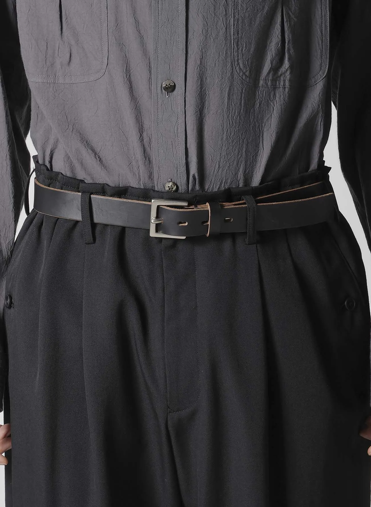 WOOL GABARDINE POCKET DETAIL PANTS sold by Yohji Yamamoto product image thumbnail 3