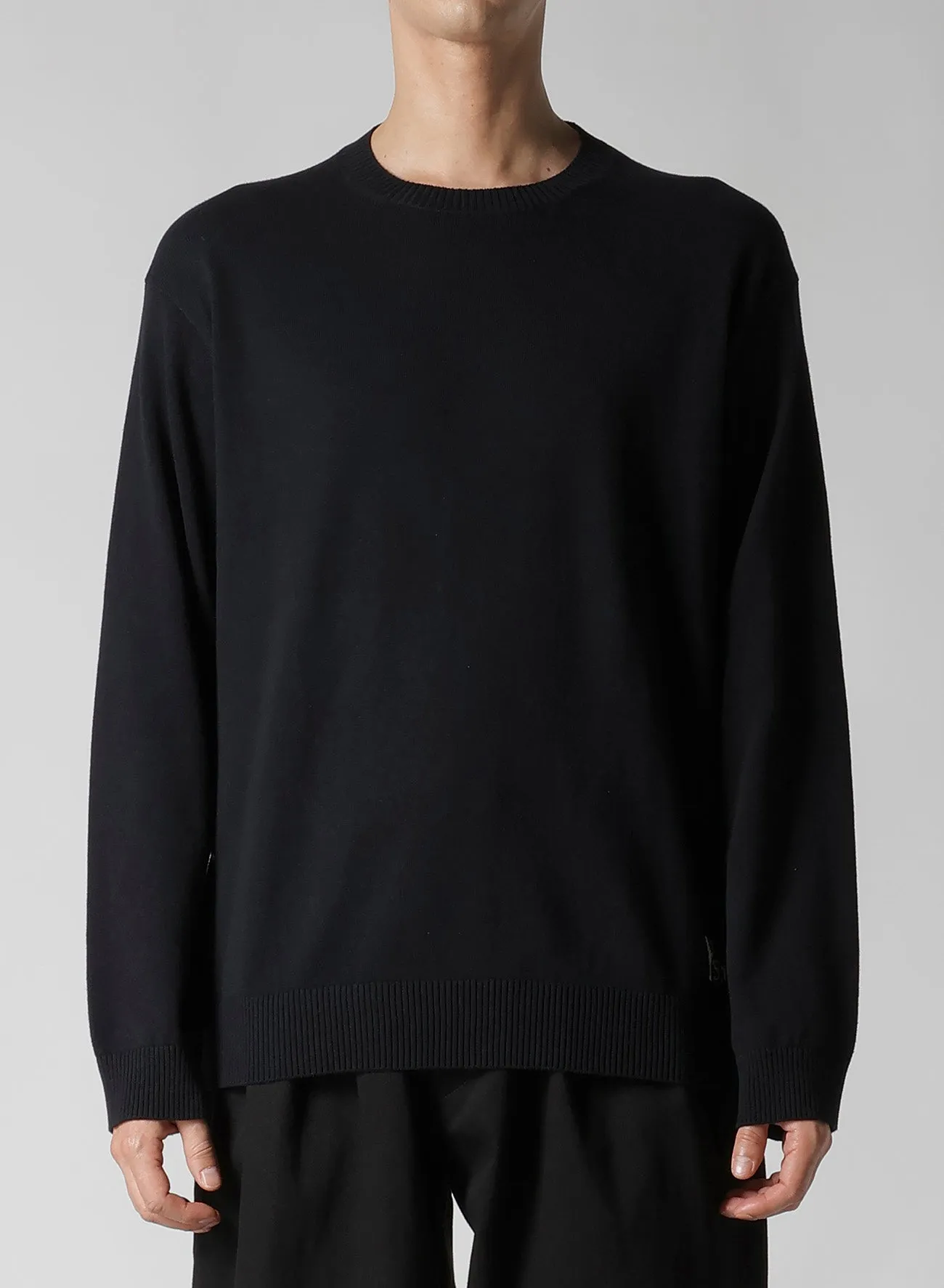 Y's for men INTERSIA LOGO ROUND NECK PULL OVER KNIT sold by Yohji Yamamoto product image thumbnail 2