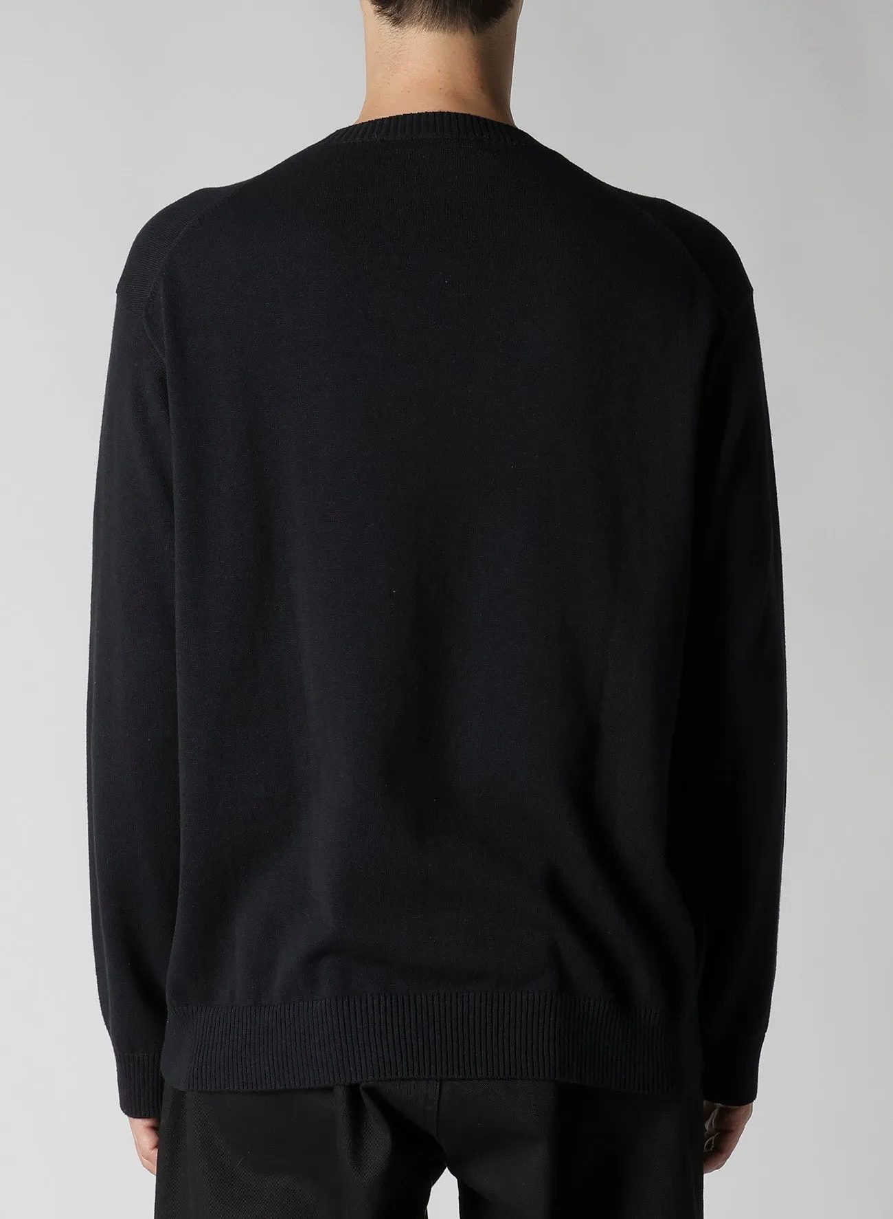 Y's for men INTERSIA LOGO ROUND NECK PULL OVER KNIT sold by Yohji Yamamoto product image thumbnail 3