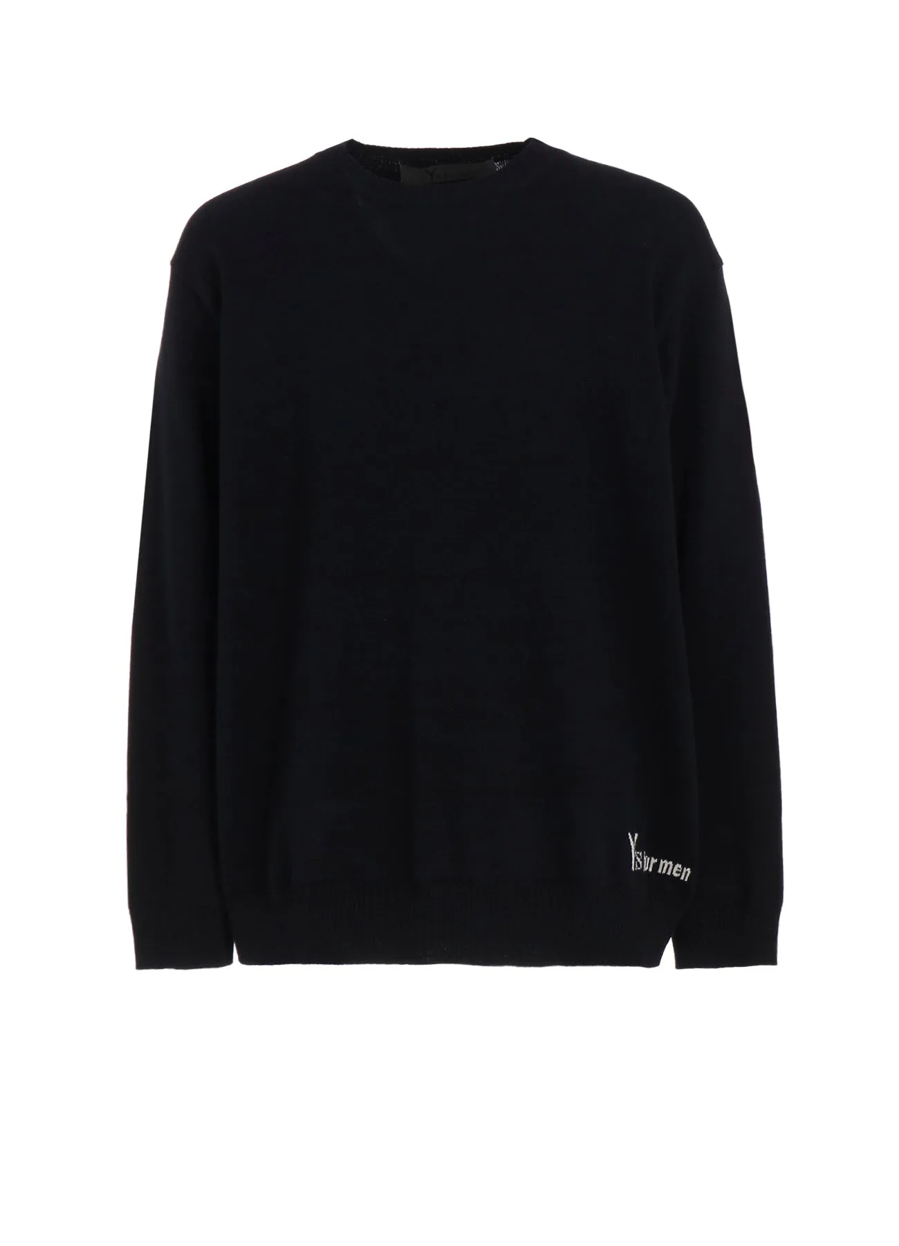 Y's for men INTERSIA LOGO ROUND NECK PULL OVER KNIT sold by Yohji Yamamoto