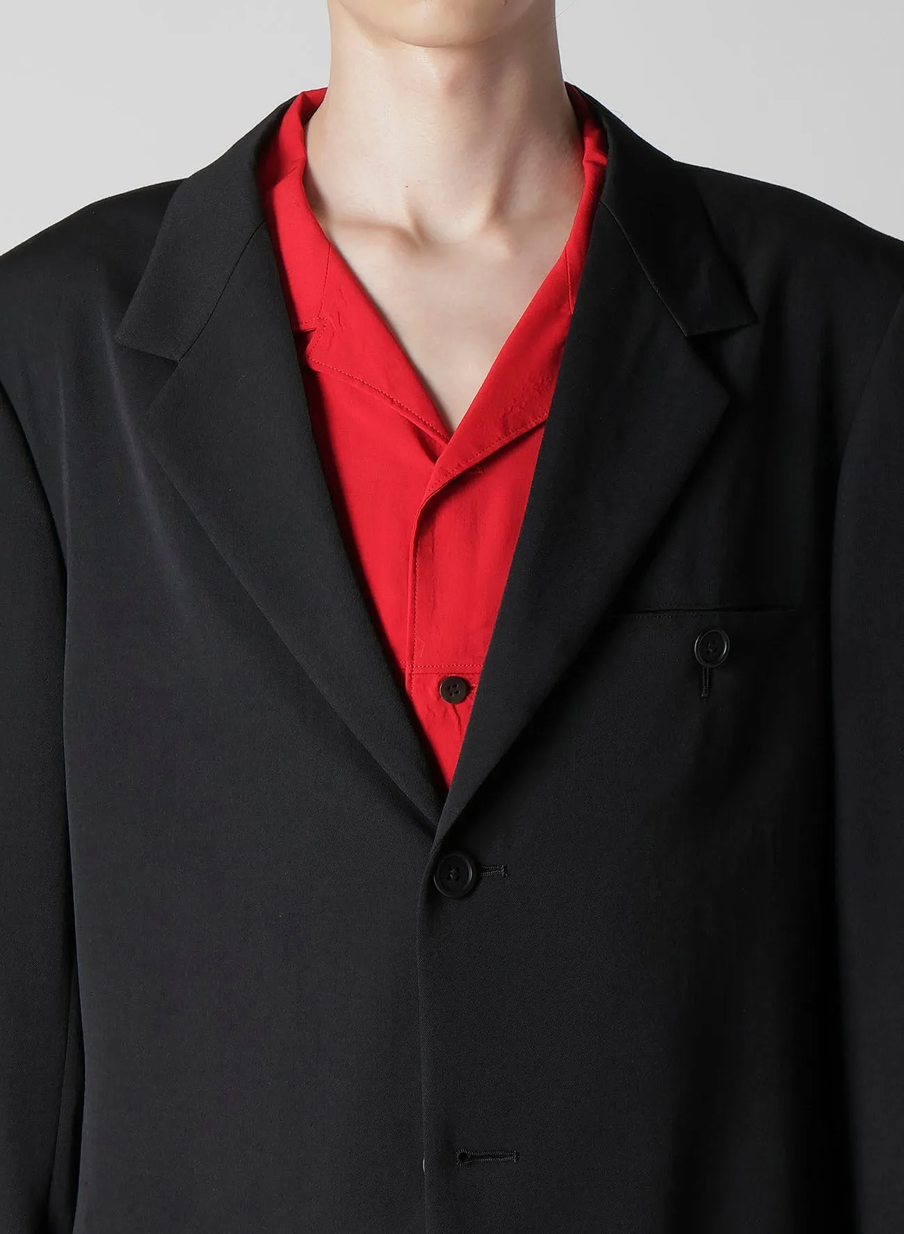 WOOL GABARDINE PARALLEL PANELED JACKET sold by Yohji Yamamoto product image thumbnail 3