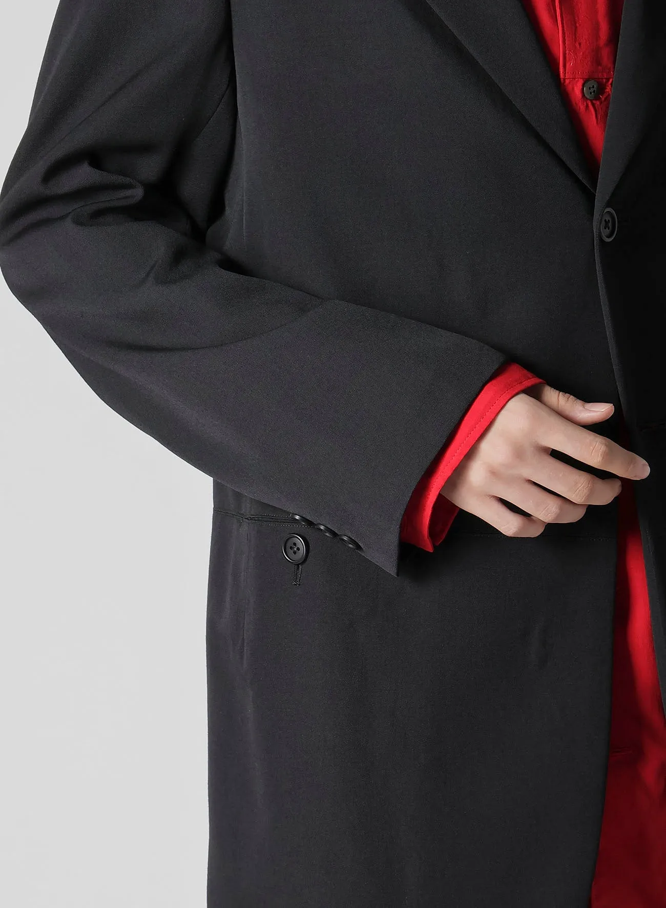 WOOL GABARDINE PARALLEL PANELED JACKET sold by Yohji Yamamoto product image thumbnail 4