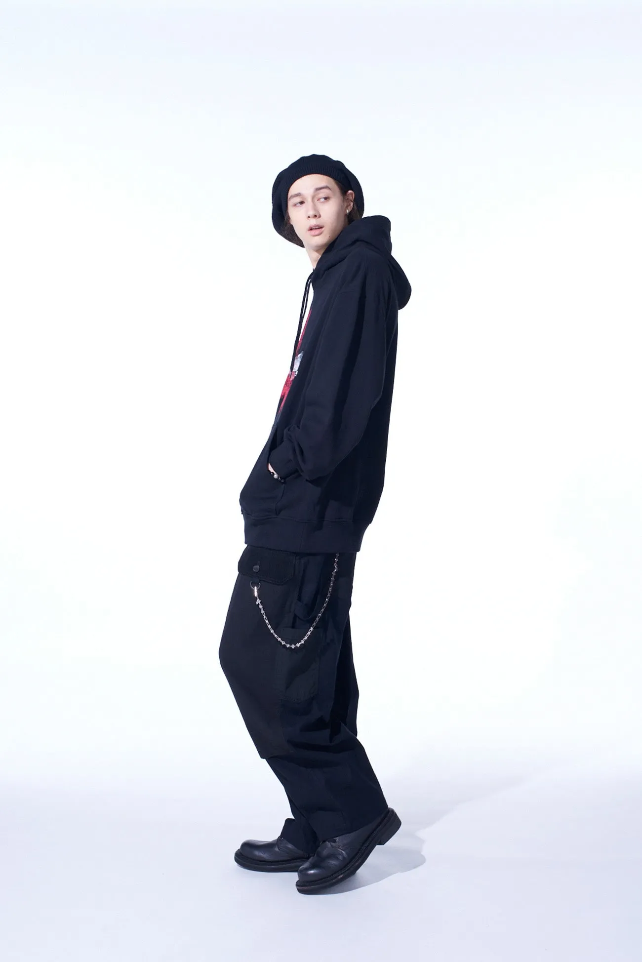 "THE LAST SUPPER" COLLAGE GRAPHIC HOODIE sold by Yohji Yamamoto product image thumbnail 3