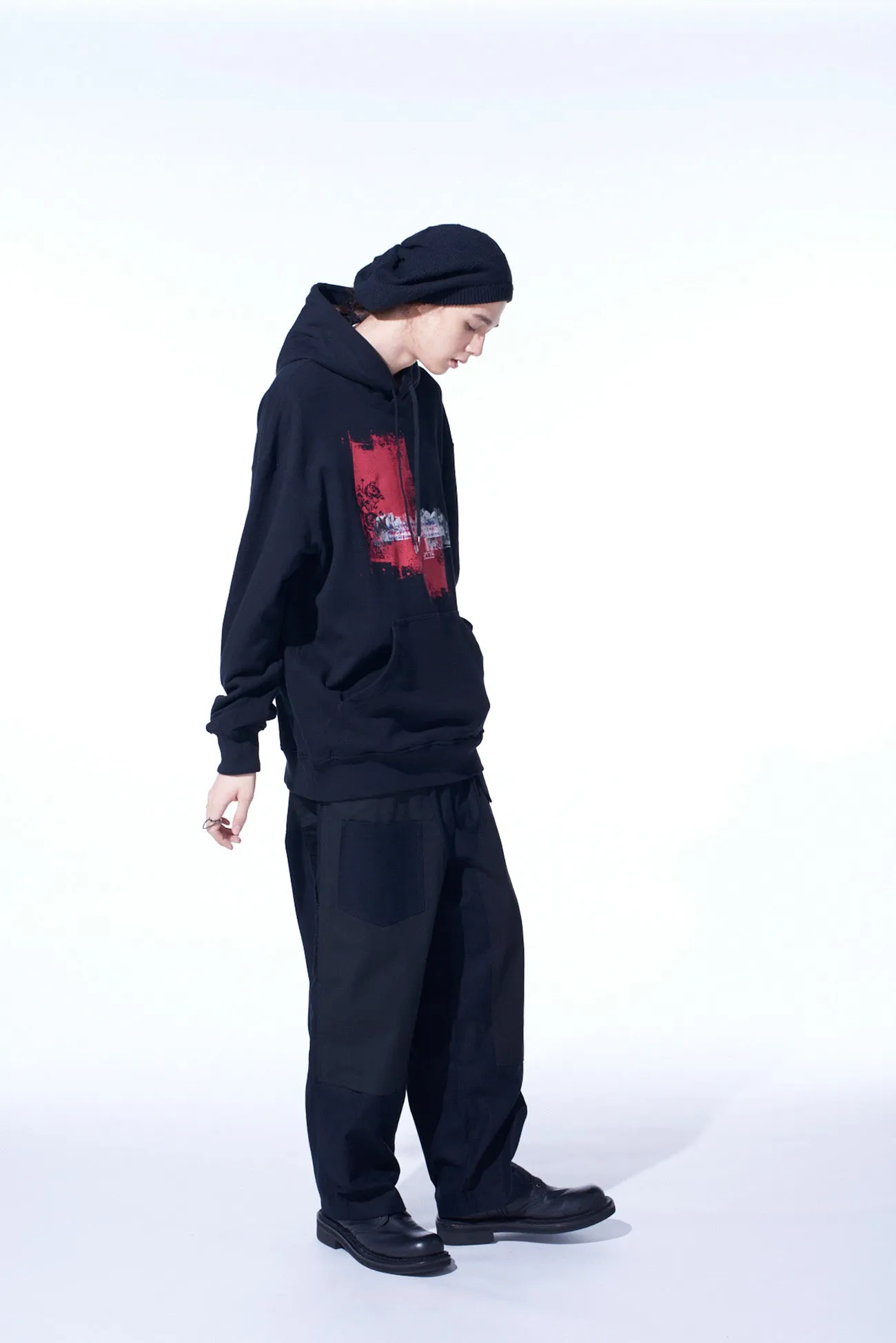 "THE LAST SUPPER" COLLAGE GRAPHIC HOODIE sold by Yohji Yamamoto product image thumbnail 5