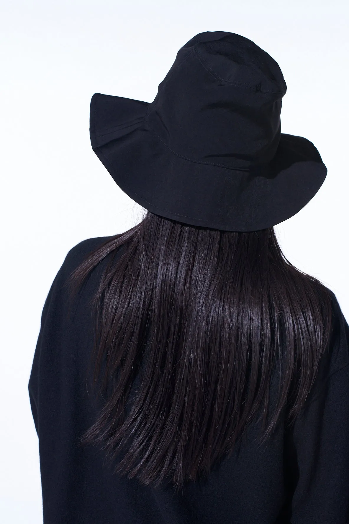 CREPE de CHINE LONG BRIM HAT sold by Yohji Yamamoto product image thumbnail 5