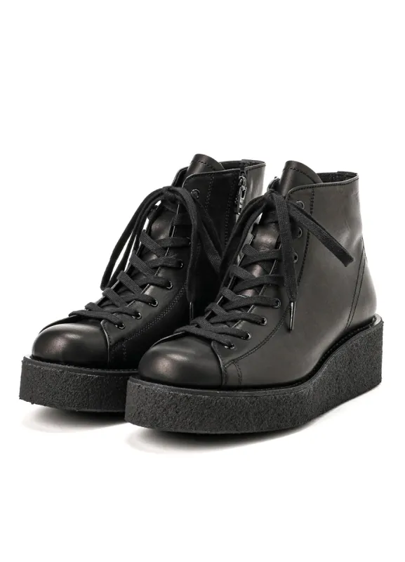 SOFT SMOOTH LEATHER LACE UP ANKLE BOOTS sold by Yohji Yamamoto