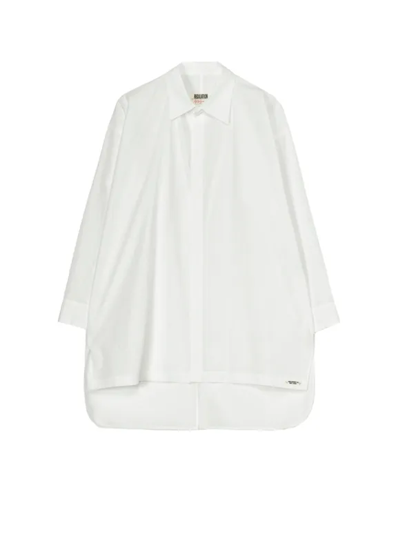 COTTON BROAD R-DOUBLE PLACKET BLOUSE sold by Yohji Yamamoto