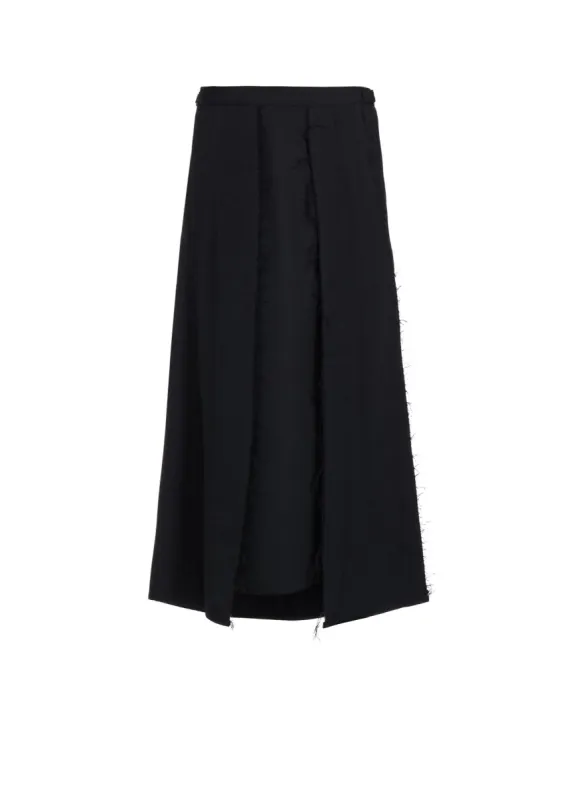2/60 WOOL GABARDINE PANELED PLEATED SKIRT A sold by Yohji Yamamoto