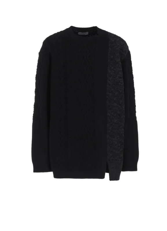 5G CROSS PATTERN SWITCHING ROUND NECK sold by Yohji Yamamoto