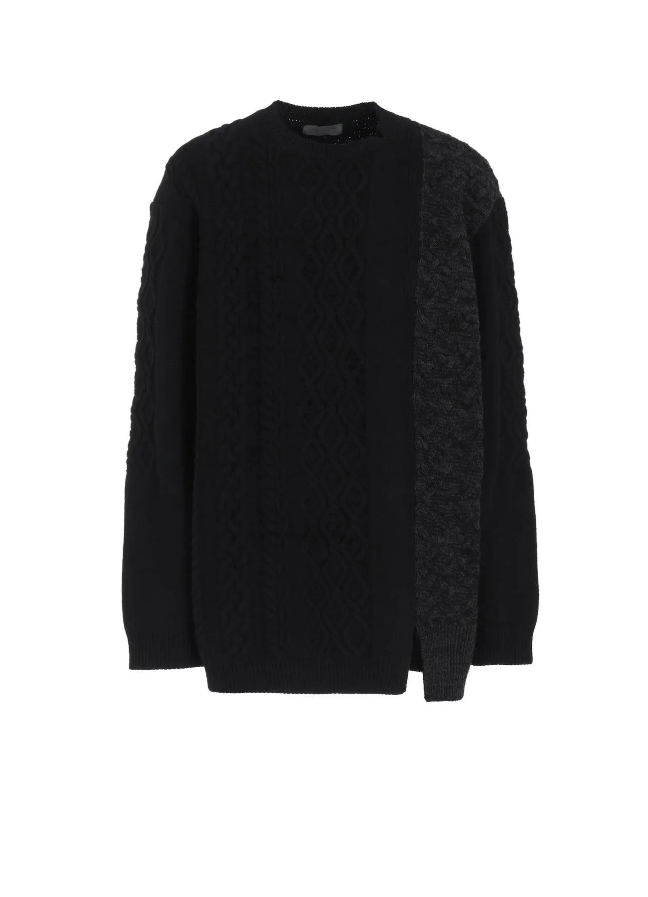 5G CROSS PATTERN SWITCHING ROUND NECK sold by Yohji Yamamoto