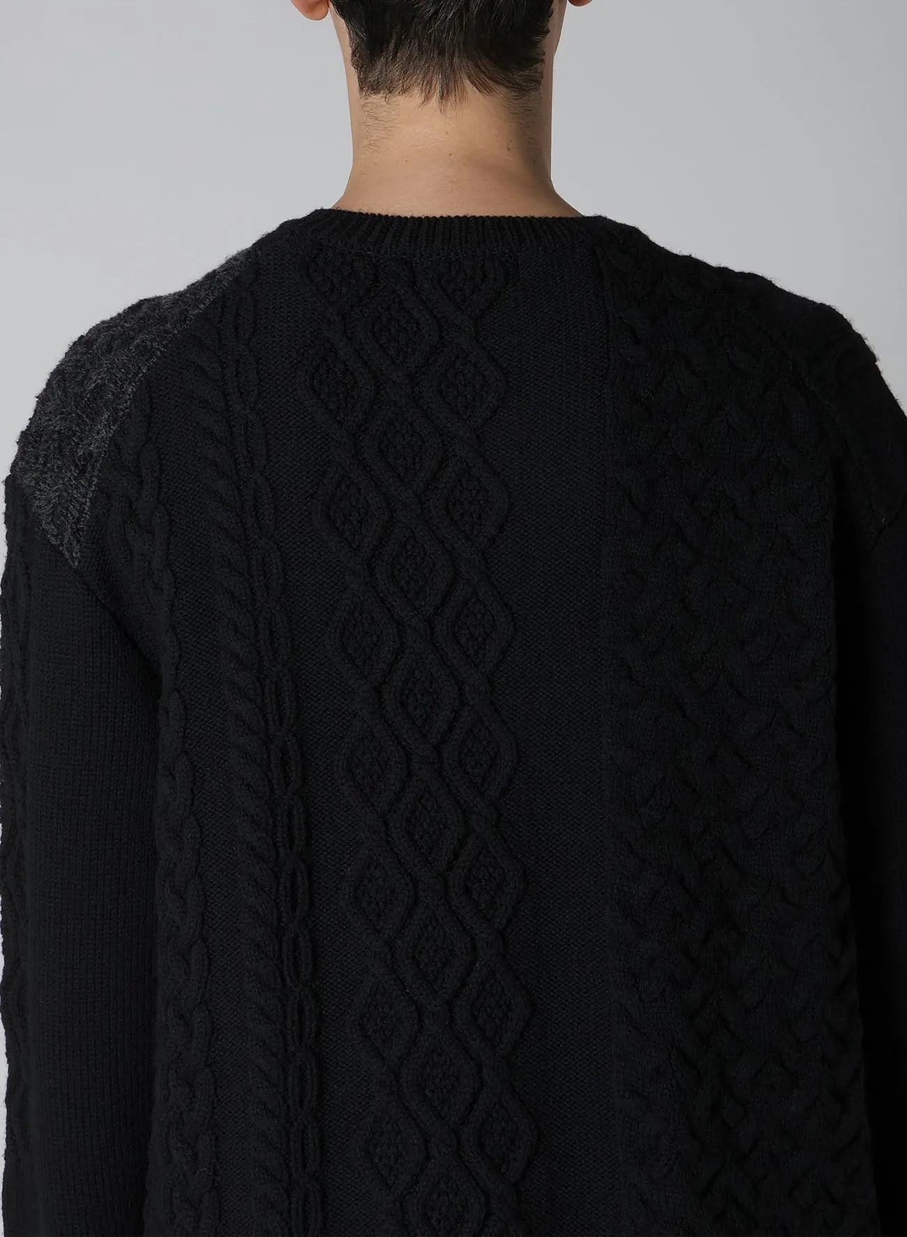 5G CROSS PATTERN SWITCHING ROUND NECK sold by Yohji Yamamoto product image thumbnail 4