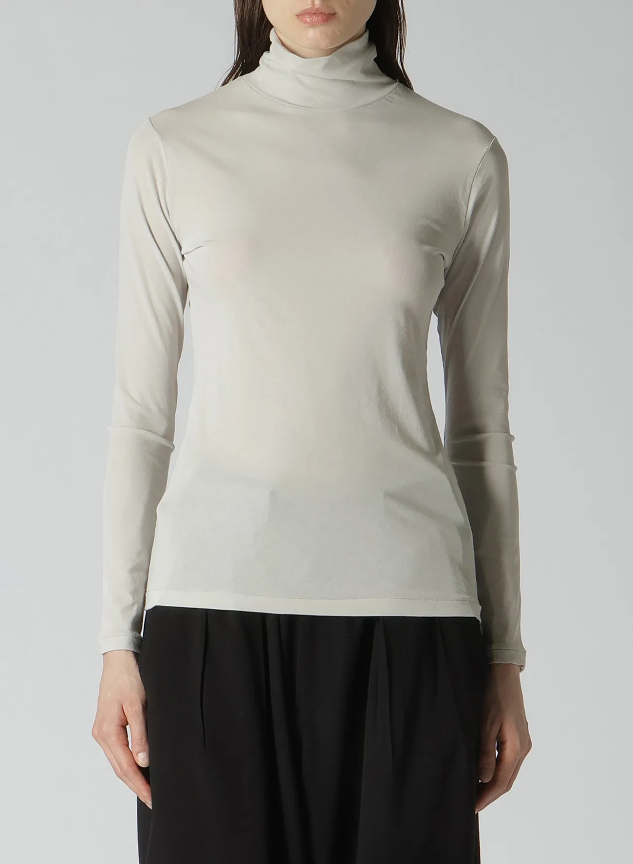 80/-HIGH GAUGE SINGLE JERSEY TURTLE NECK LONG SLV PO sold by Yohji Yamamoto product image thumbnail 2