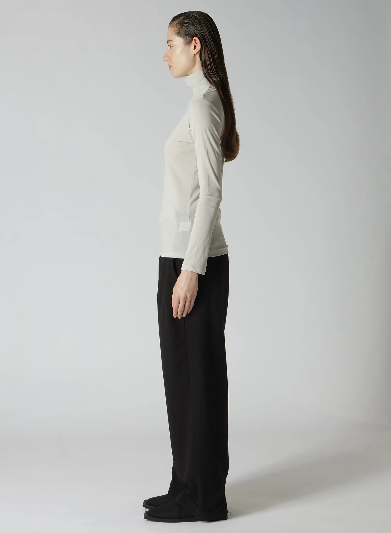 80/-HIGH GAUGE SINGLE JERSEY TURTLE NECK LONG SLV PO sold by Yohji Yamamoto product image thumbnail 4