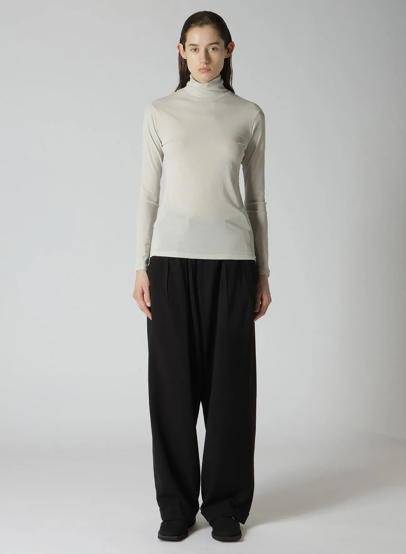 80/-HIGH GAUGE SINGLE JERSEY TURTLE NECK LONG SLV PO sold by Yohji Yamamoto product image thumbnail 3