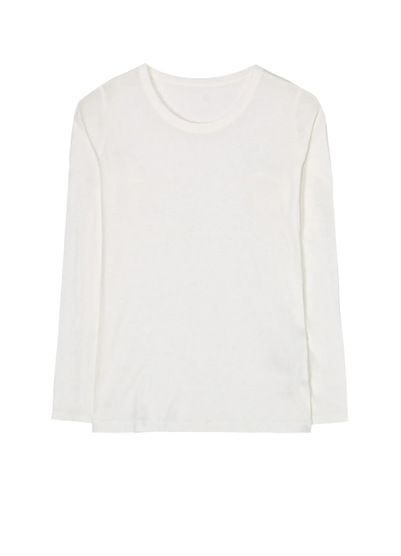 80/-HIGH GAUGE SINGLE JERSEY ROUND NECK LONG SLV T sold by Yohji Yamamoto