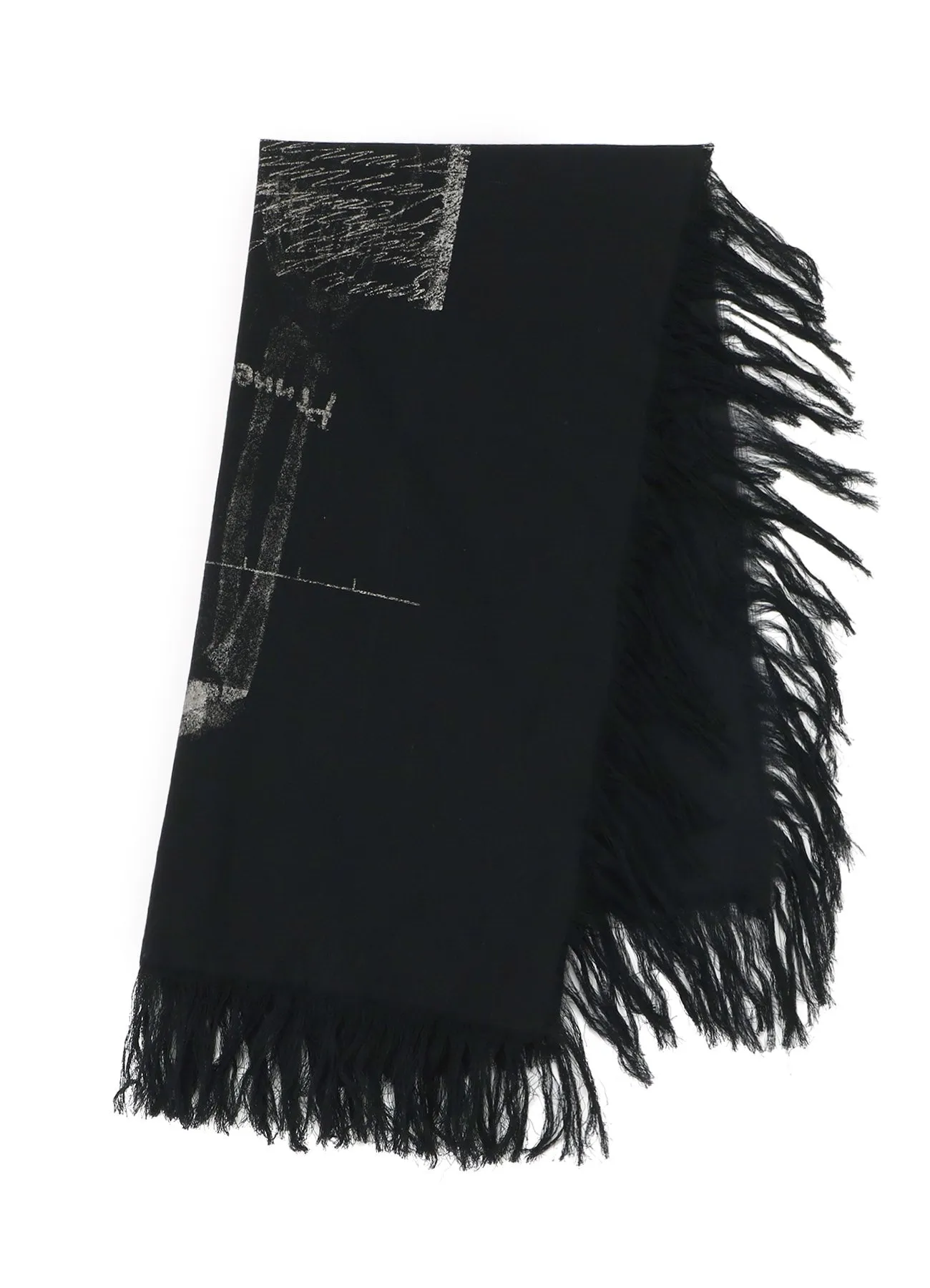 COTTON OVERDYE LARGE PRINT STOLE sold by Yohji Yamamoto product image thumbnail 2