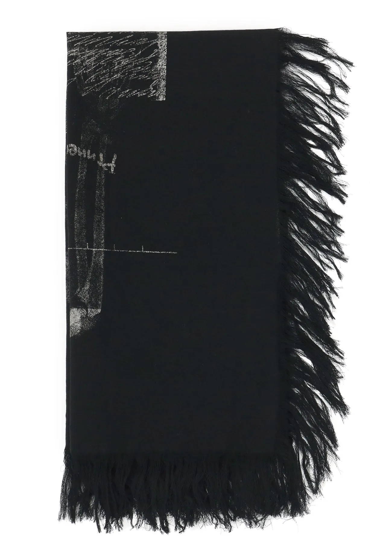 COTTON OVERDYE LARGE PRINT STOLE sold by Yohji Yamamoto product image thumbnail 3