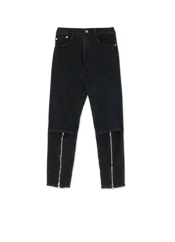 Black Denim Front Zip Pants made by Yohji Yamamoto