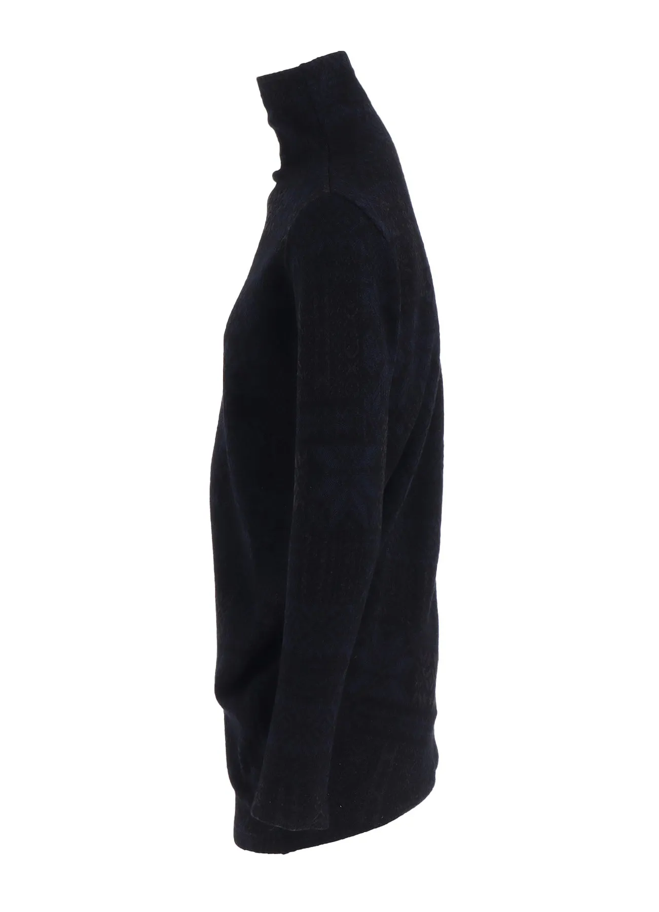 SNOW PATCHWORK W JACQUARD HIGH NECK T sold by Yohji Yamamoto product image thumbnail 3