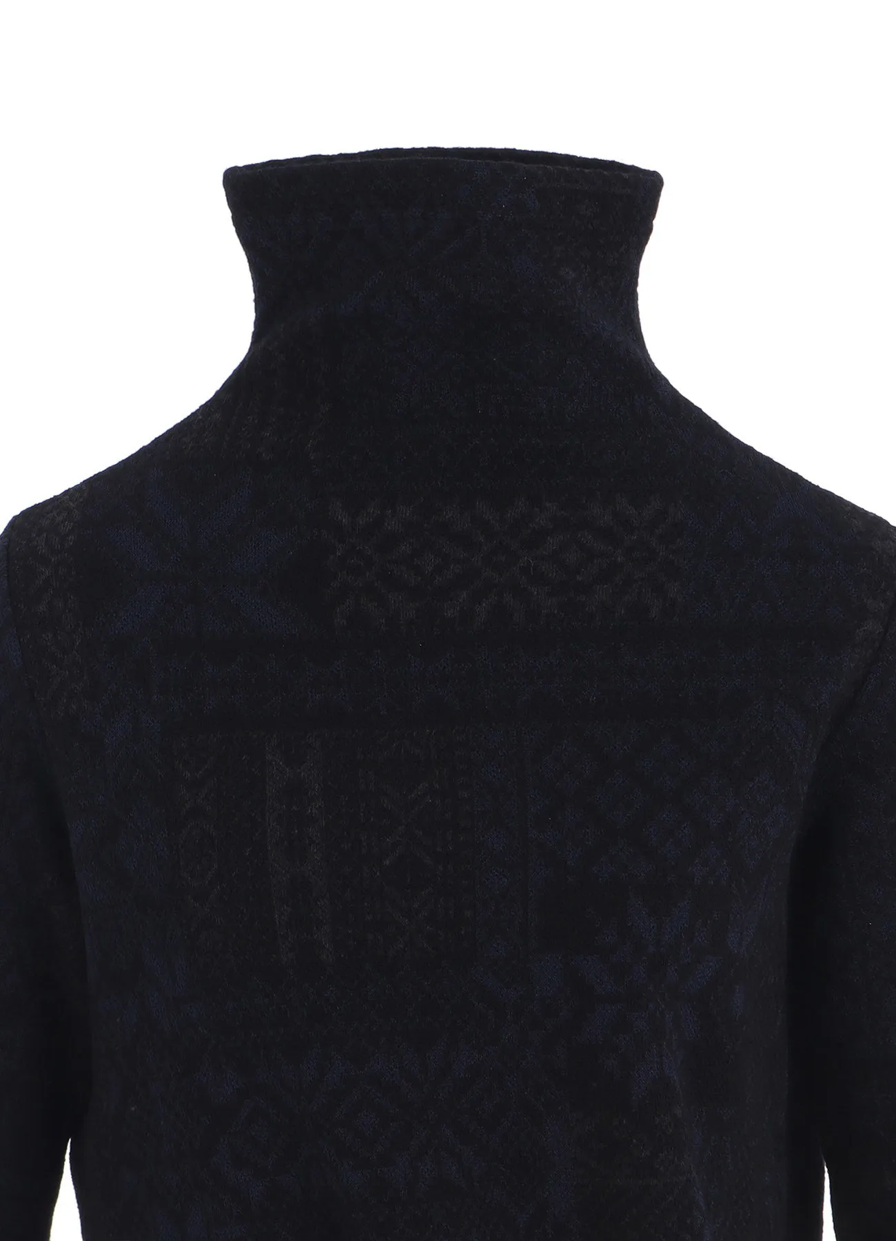 SNOW PATCHWORK W JACQUARD HIGH NECK T sold by Yohji Yamamoto product image thumbnail 5