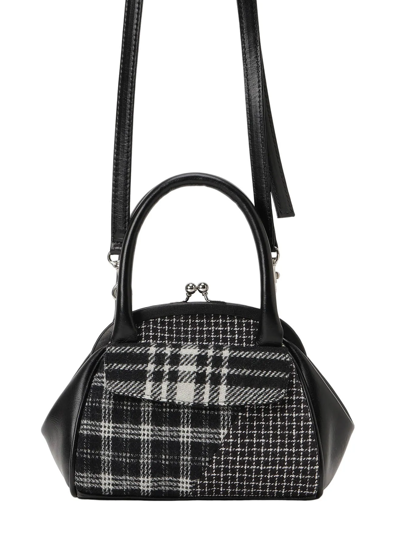 LEATHER/MULTI PLAID CLASP POCHETTE sold by Yohji Yamamoto product image thumbnail 5