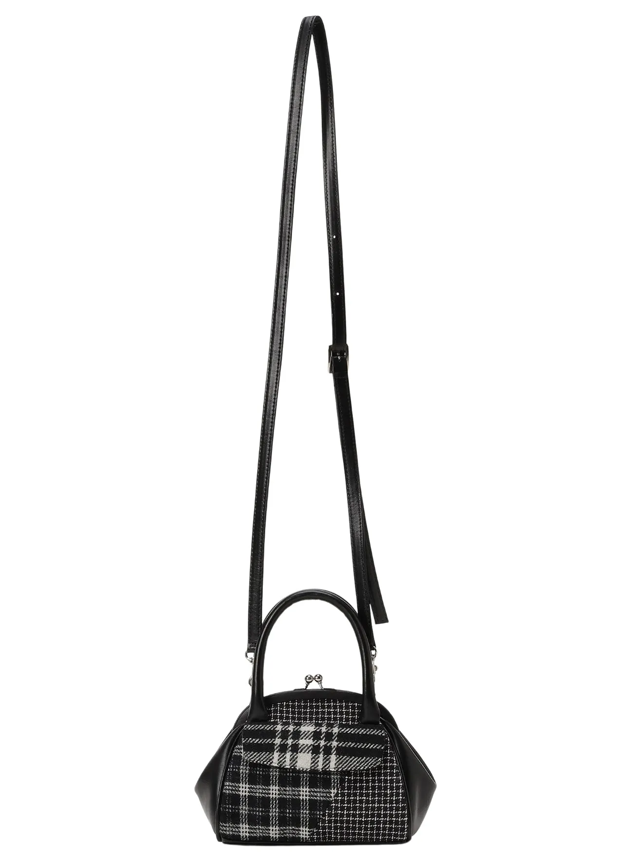 LEATHER/MULTI PLAID CLASP POCHETTE sold by Yohji Yamamoto product image thumbnail 2