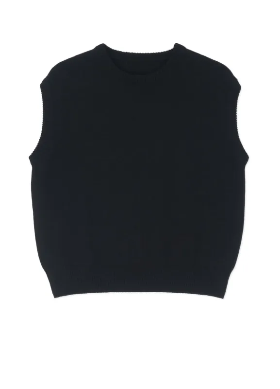 COTTON/LINEN 30/2 PLAIN KNIT VEST sold by Yohji Yamamoto
