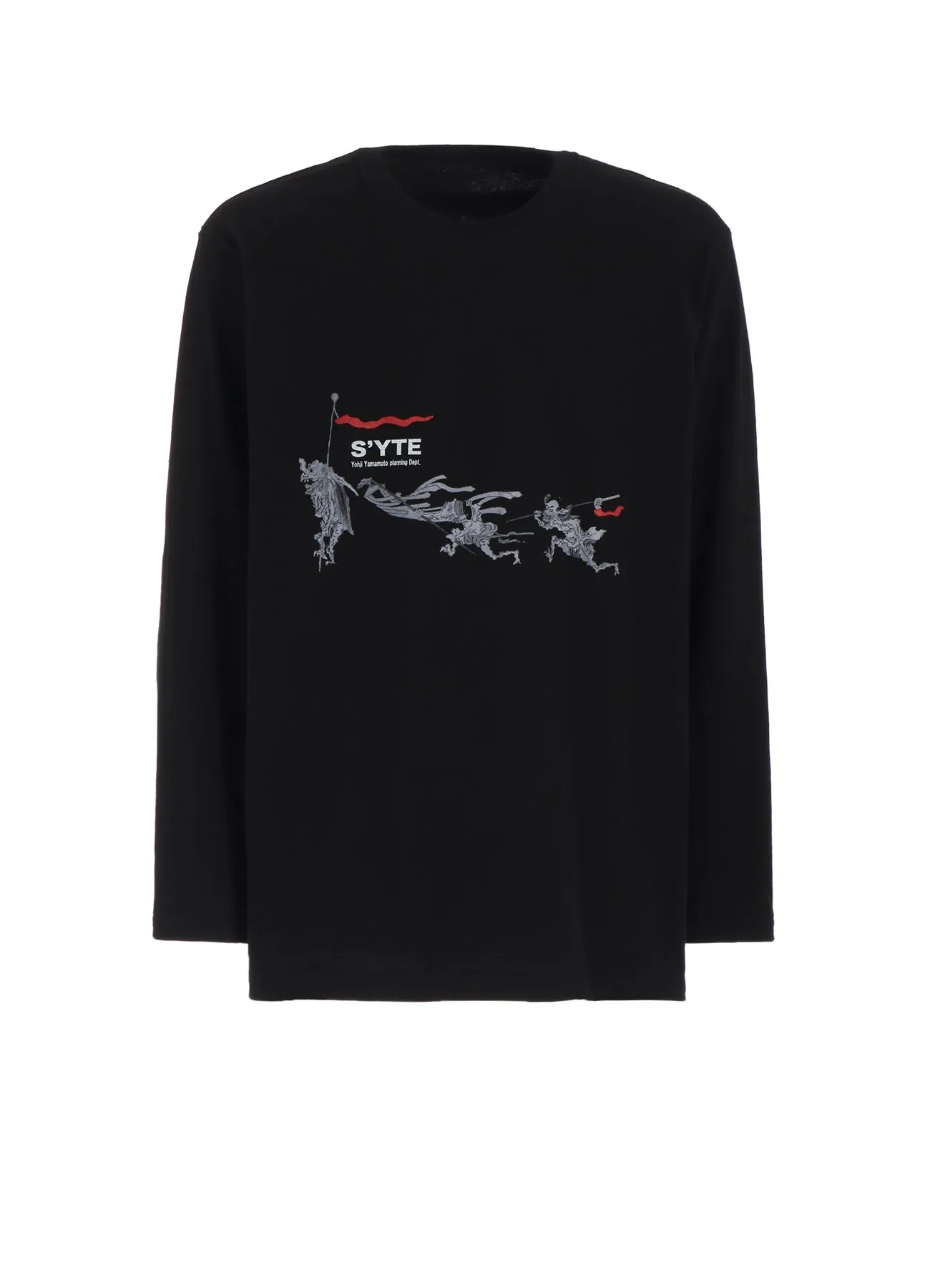 "THREE DEMONS" GRAPHIC LONG-SLEEVED T-SHIRT sold by Yohji Yamamoto