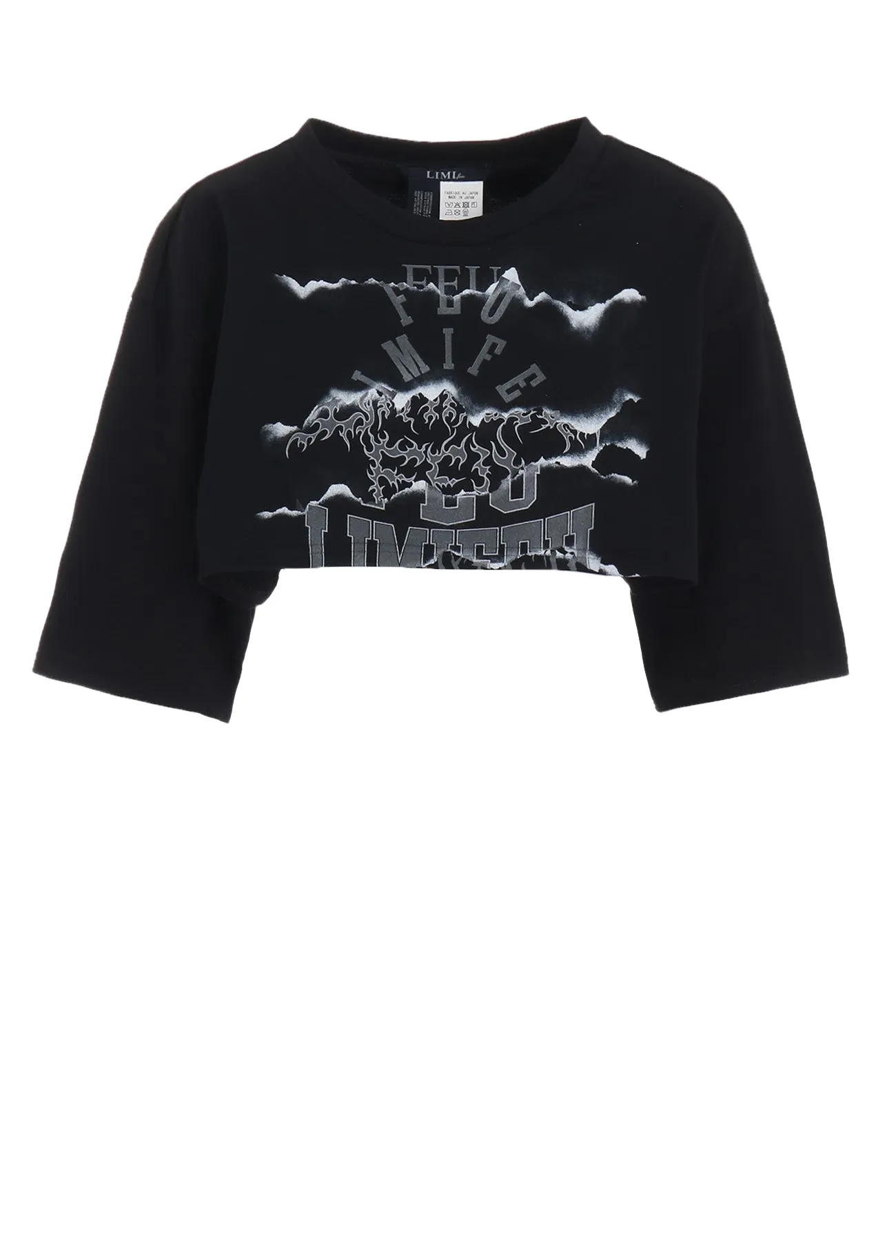 LOGO COLLAGE PRINTED LAYERED SEPARATE LONG SLEEVE T-SHIRT sold by Yohji Yamamoto product image thumbnail 4
