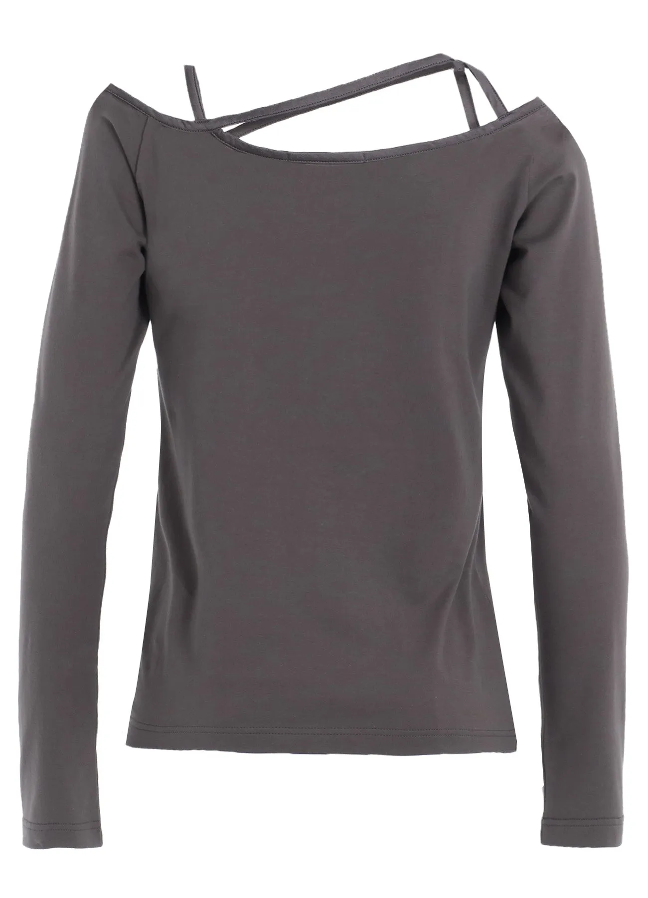 PLAIN STITCH STRING DETAIL LONG SLEEVE T-SHIRT sold by Yohji Yamamoto product image thumbnail 4