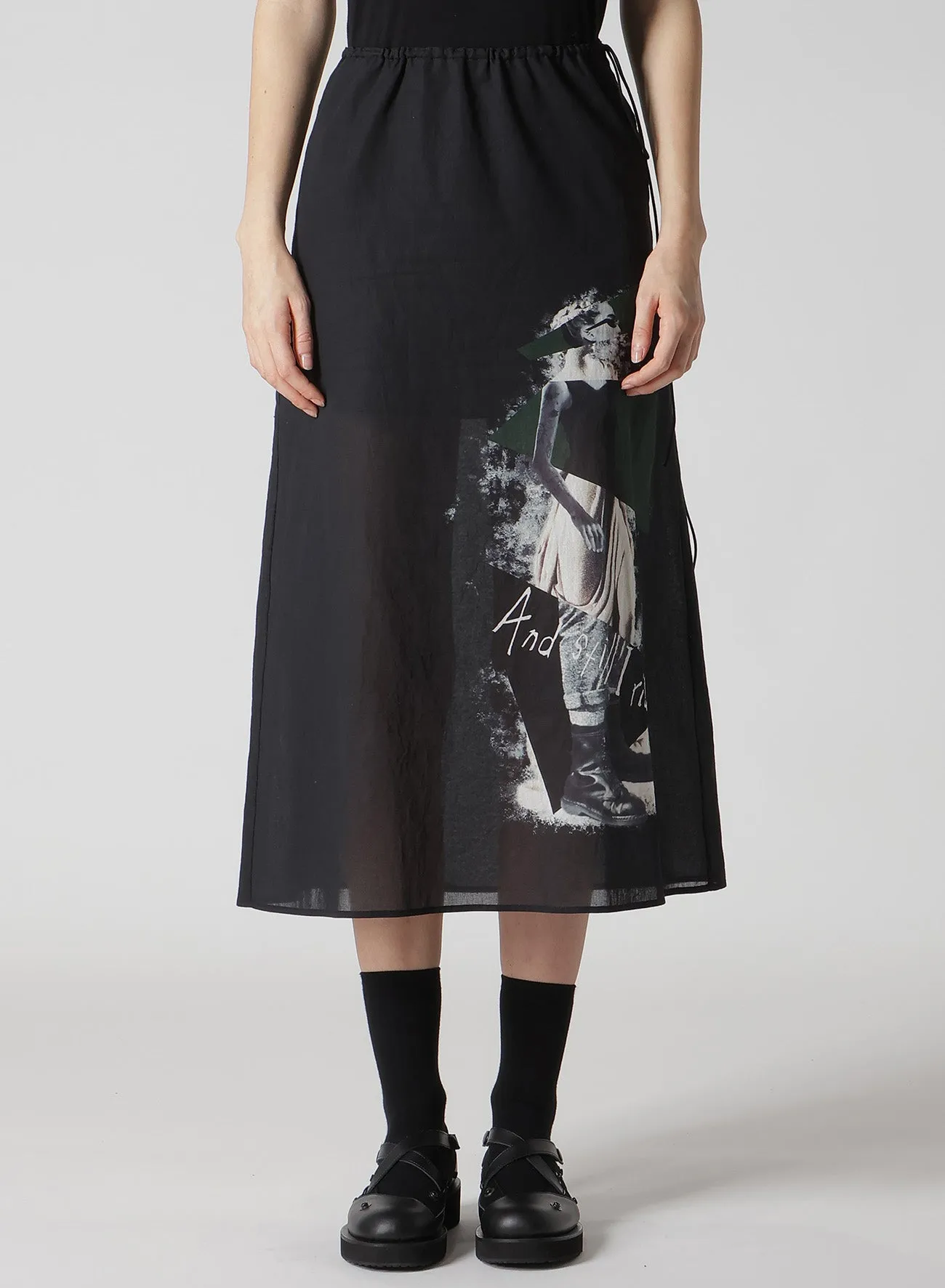 STATUE COLLAGE WAIST STRING SKIRT sold by Yohji Yamamoto product image thumbnail 5